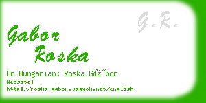 gabor roska business card